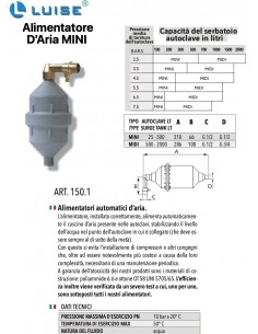 ALIMENTATORE D'ARIA LUISE MOD.MINI