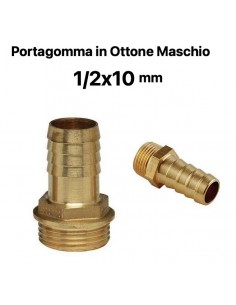 SCHLAUCHHÜLSE AUS MESSING MÄNNLICH 1/2''x10mm
