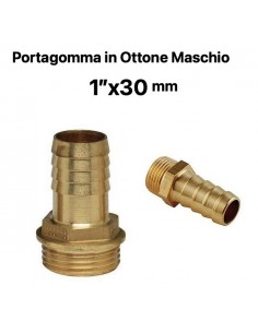 PORTAGOMMA IN OTTONE MASCHIO 1''x30mm
