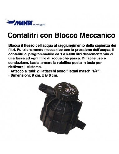 CONTALITRI MANTA PER PER FILTRI SOTTOLAVELLO