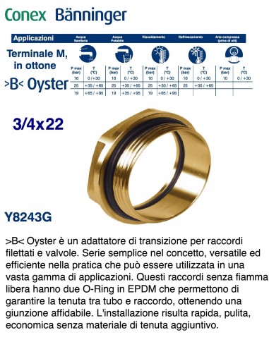 OYSTER-ANSCHLUSS M.3/4X22