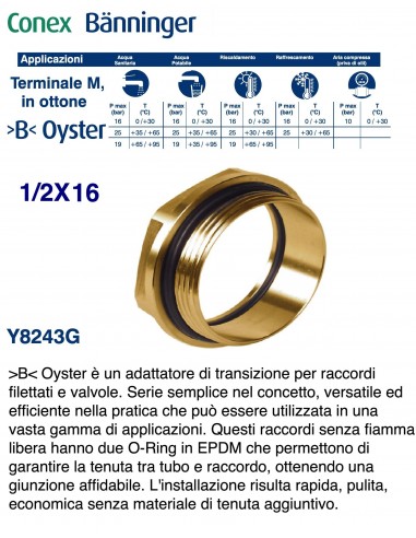 RACCORDO OYSTER M.1/2X16