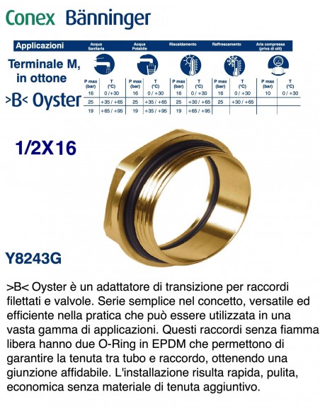 OYSTER-ÜBERGANG M.1/2X16