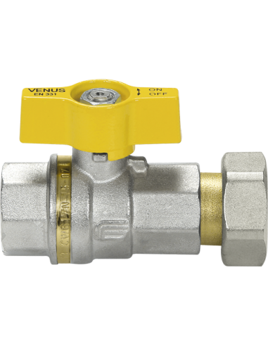 KUGELHAHN FÜR GAS 1/2X3/4 IG RECHT MIT DREHKNOPF