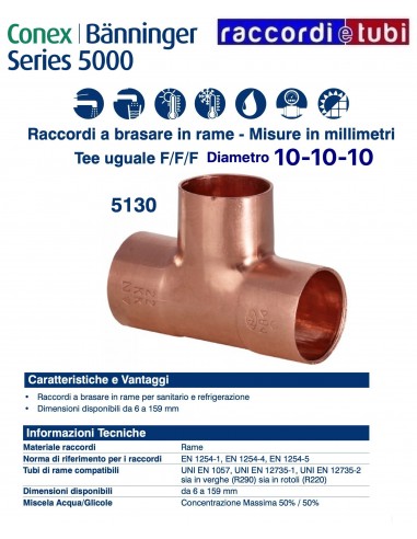 TEE F/F/F DIAMETRO 10x10x10mm