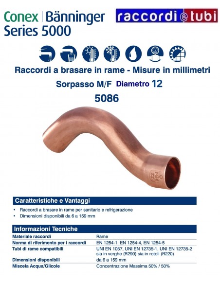 CURVA SORPASSO M/F D.12mm