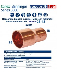 Reduziermuffe F/F Ø 28x18mm