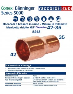 MANICOTTO RIDOTTO M/F D. 42x35mm