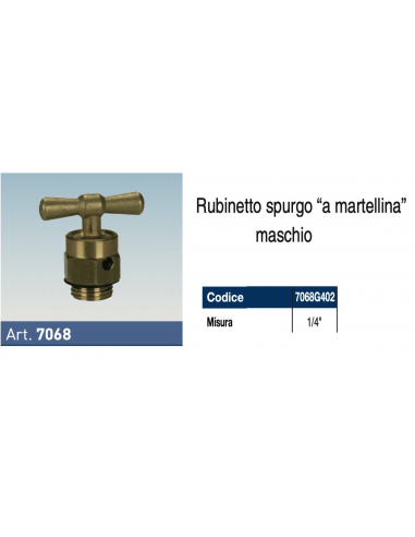 ENTLÜFTUNGSVENTIL 1/4 MÄNNLICH AUS...