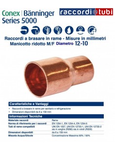 MANICOTTO RIDOTTO M/F D. 12x10mm