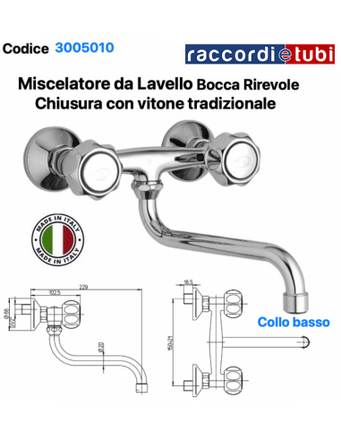 MISCELATORE LAVELLO TRADIZIONALE BOCCA GIREVOLE...