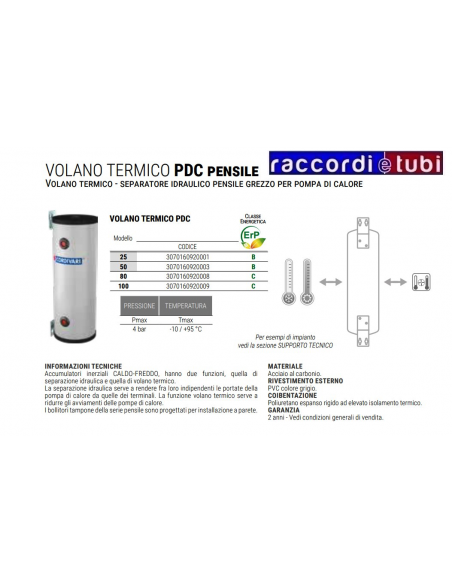 CORDIVARI ACCUMOLO WASSER TECHNISCH LT.80 ISOLIERT 3070160920008