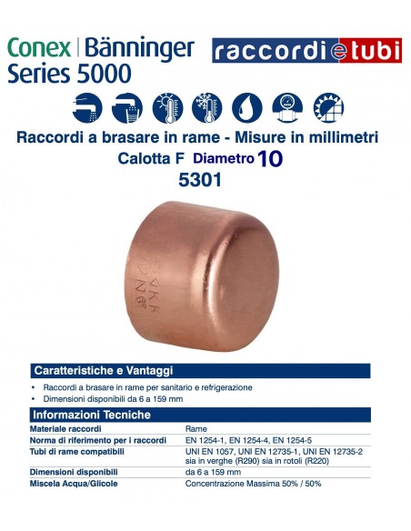 WEIBLICHE KAPPENMITTELDUCHMESSER 10mm