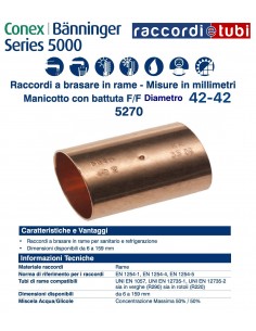 MANICOTTO CON BATTUTA F/F DIAMETRO 42mm