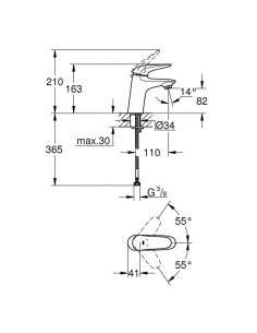 MISCELATORE LAVABO GROHE EUROSTYLE NEW 2
