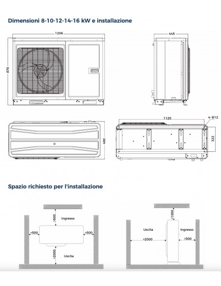 POMPA DI CALORE ARIA/ACQUA KW.12 ER01002121