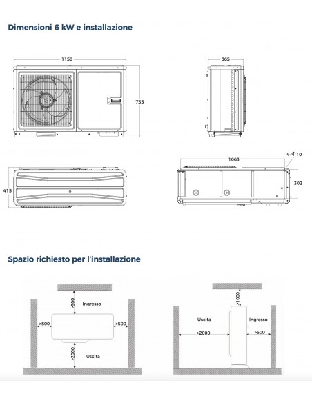 POMPA DI CALORE ARIA/ACQUA KW.6,0 ER01002161