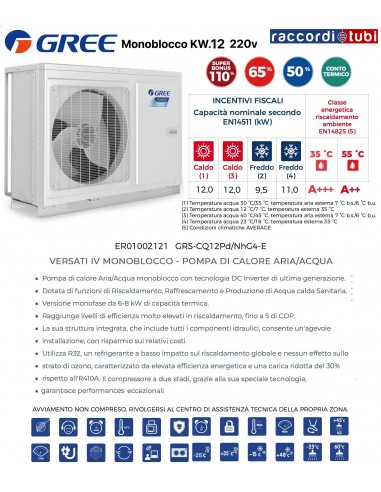 POMPA DI CALORE ARIA/ACQUA KW.12 ER01002121