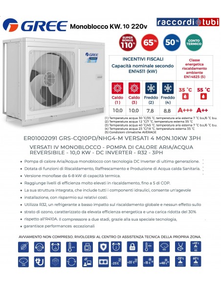 POMPA DI CALORE ARIA/ACQUA KW.10 ER01002151