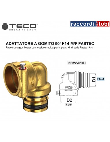 FASTEC F14 GOMITO MF RF22220100