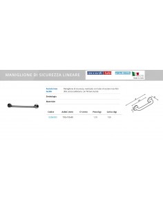 MANIGLIONE SICUREZZA LINEARE 700MM