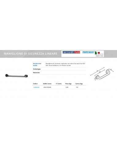 LINEARES SICHERHEITSSTANGENHALTER 450MM