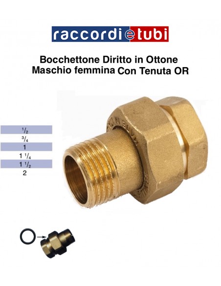 BOCCHETTONE OTTONE DIRITTO MF TENUTA OR 3/4