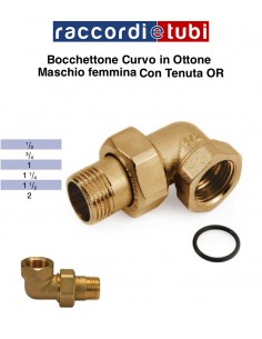 VERBINDUNGSSTÜCK MESSING GEBOGEN MF DICHTUNG OR 1"