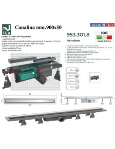 CANALINA PER DOCCIA 900X50mm TEA OMP  ''NANOFLOW''