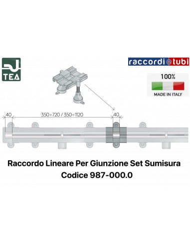 RACCORDO DI GIUNZIONE PER CANALINA SUMISURA