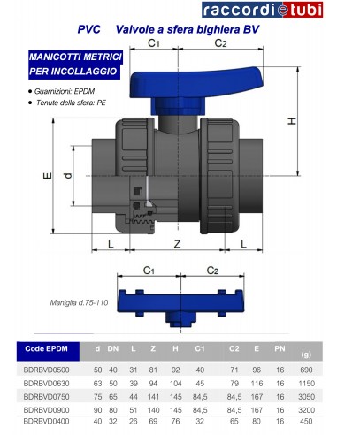 KUGELHAHN BIGHIERA PVC 63 EFFAST