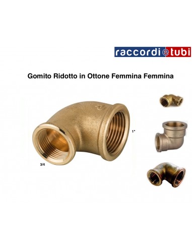 GOMITO OTTONE RIDOTTO FF 1"X3/4