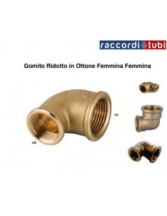 GOMITO OTTONE RIDOTTO FF 1/2X3/8