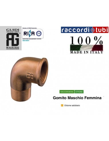 GOMITO OTTONE FILETTO CONICO MF 1.1/2 IBP