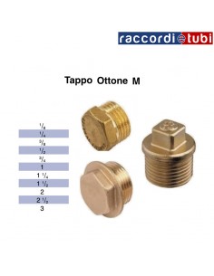 TAPPO OTTONE MASCHIO DIAMETRO 1/4