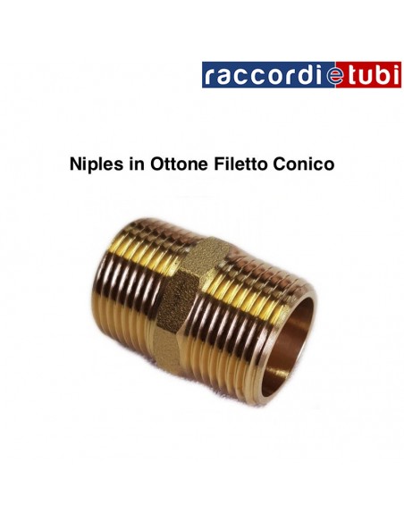 NIPLES OTTONE FILETTO CONICO MM 1"