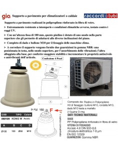 PIEDINIO IN PP REGOLABILE CONFEZIONE 4 P/Z 550105