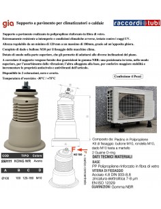 SUPPORTO A CONO REGOLABILI 4-P/Z 550111