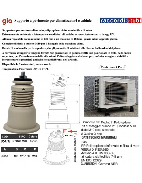 EINSTELLBARE KONUSUNTERSTÜTZUNG 4-P/Z 550111
