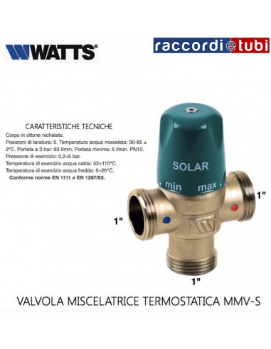 MISCELATORE TERMOSTATICO WATTS 1" 97560