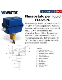 FLOWSCHALTER PERN FLÜSSIGKEITEN WATTS 1" MÄNNLICH FLU25PL