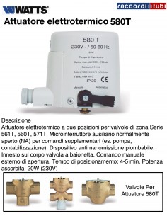 ELEKTROTHERMISCHER STELLANTRIEB WATTS 580T 220V
