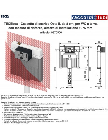 CASSETTA TECE DA INCASSO PER WC 9370500