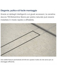 CANALETTA TECE TECEdrainline CM.70 MODELLO STONES 2