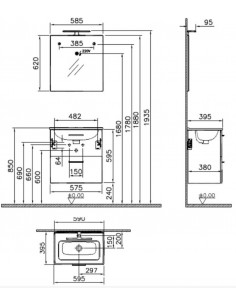 MOBILE VITRA MIA BIANCO CM.60 75021  2
