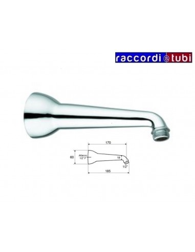 DUSCHARM AUS MESSING LÄNGE 18,5cm