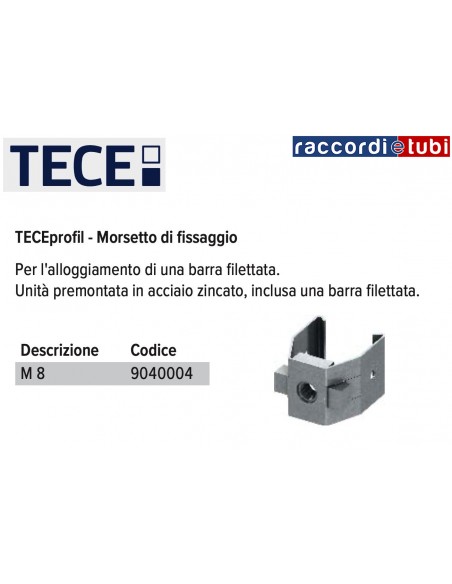 TECEprofil UNITA'DI FISSAGGIO FILETTO FEMMINA  M8  9040004