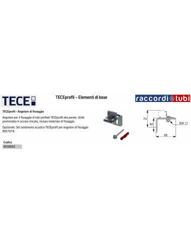 TECEprofil BEFESTIGUNGSWINKEL 9030002