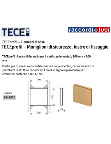 TECEprofil - Lastra di fissaggio per inserti...