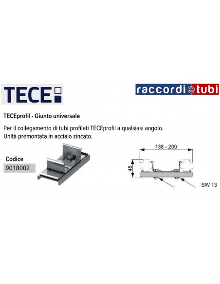 TECEprofil GIUNTO UNIVERSALE TECE 9018002